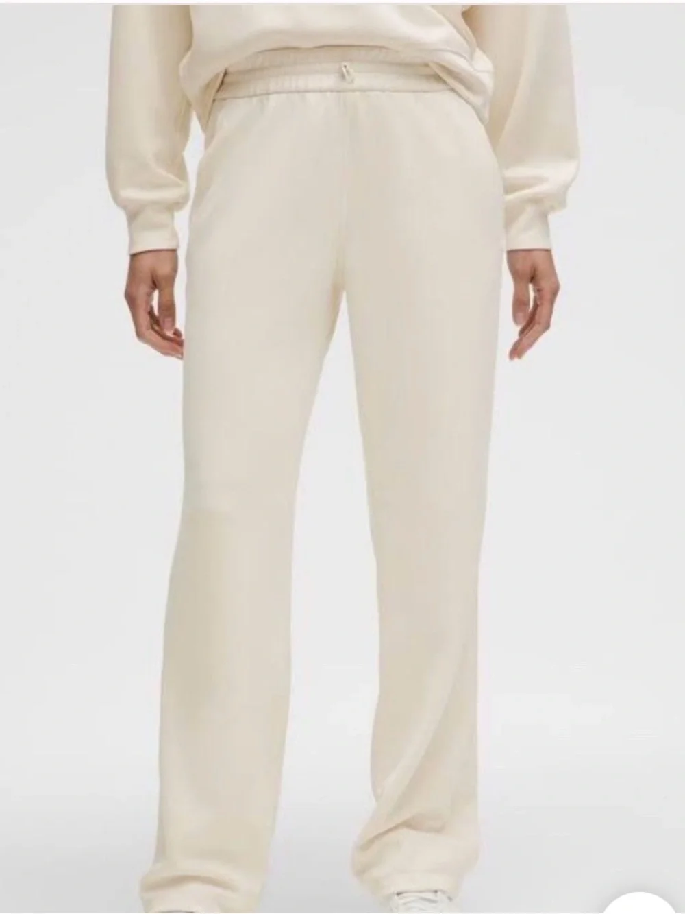 lululemon athletica Cream Wide-Leg Drawstring Track Pants